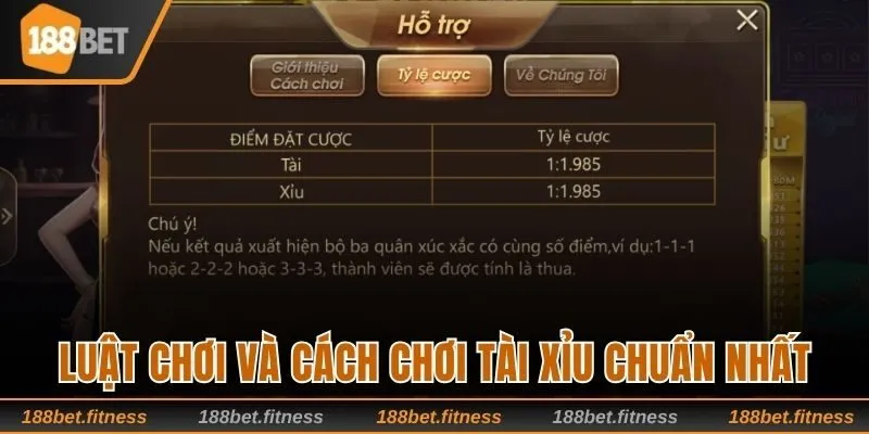 Luật chơi và cách chơi Tài Xỉu chuẩn nhất 