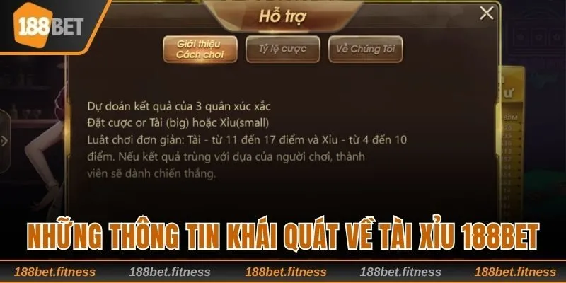 Những thông tin khái quát nhất về Tài Xỉu 188bet 